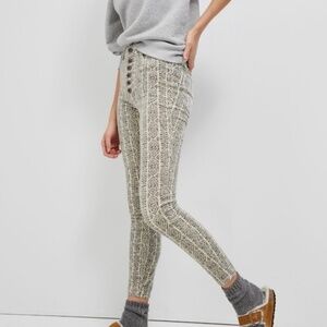 Anthropologie Pilcro Women’s Corduroy Pattern High Rise Skinny Pants